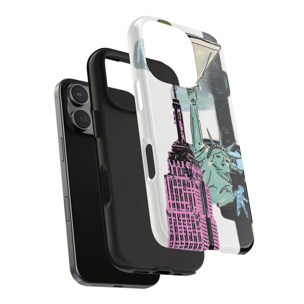 Tough Phone Case — Pop Art New York City Phone Cover (Statue of Liberty & Empire State)