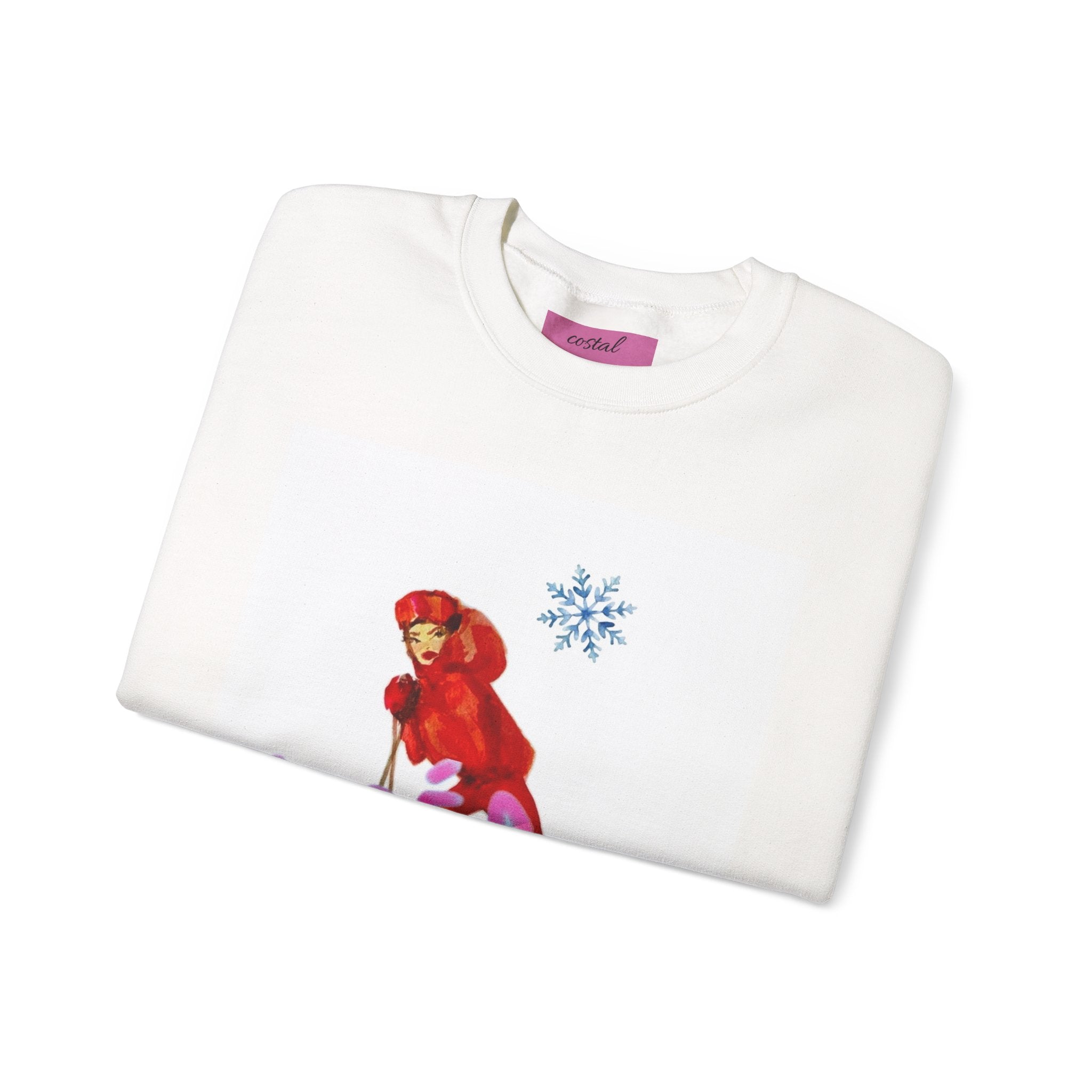 Ski Babe Crewneck Sweatshirt — Retro Apres Ski Graphic