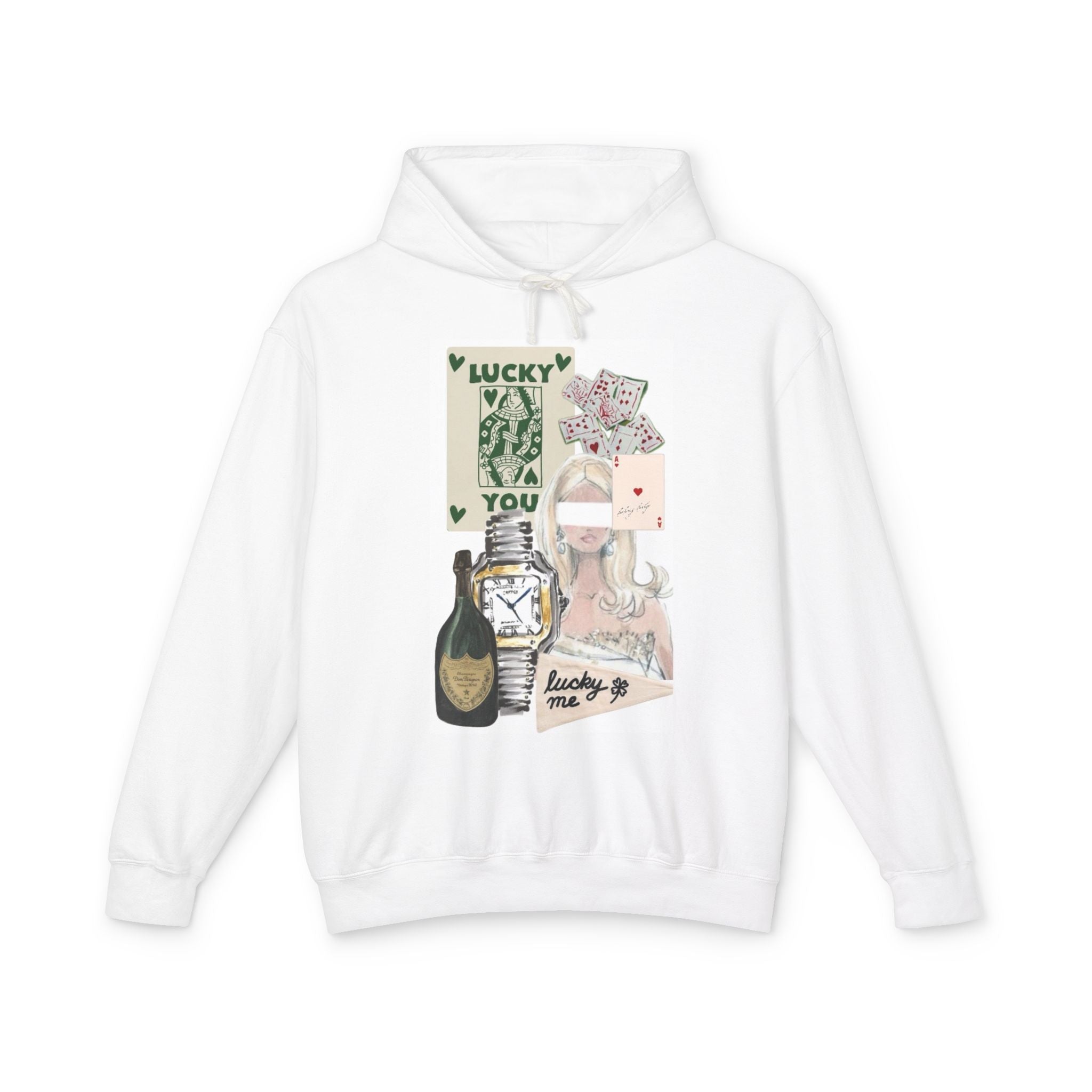 Lucky Me Hoodie — 'Lucky Me, Xoxo' Graphic Pullover
