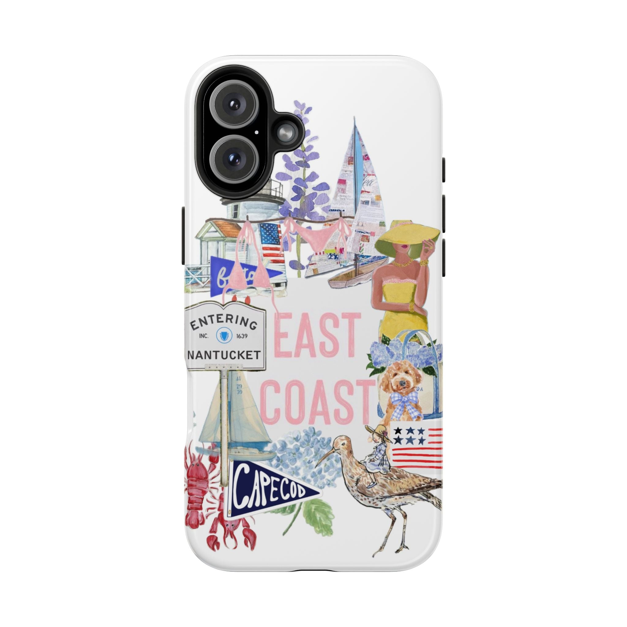 East Coast Collage Tough Phone Case — Cape Cod & Nantucket Beach Vibes