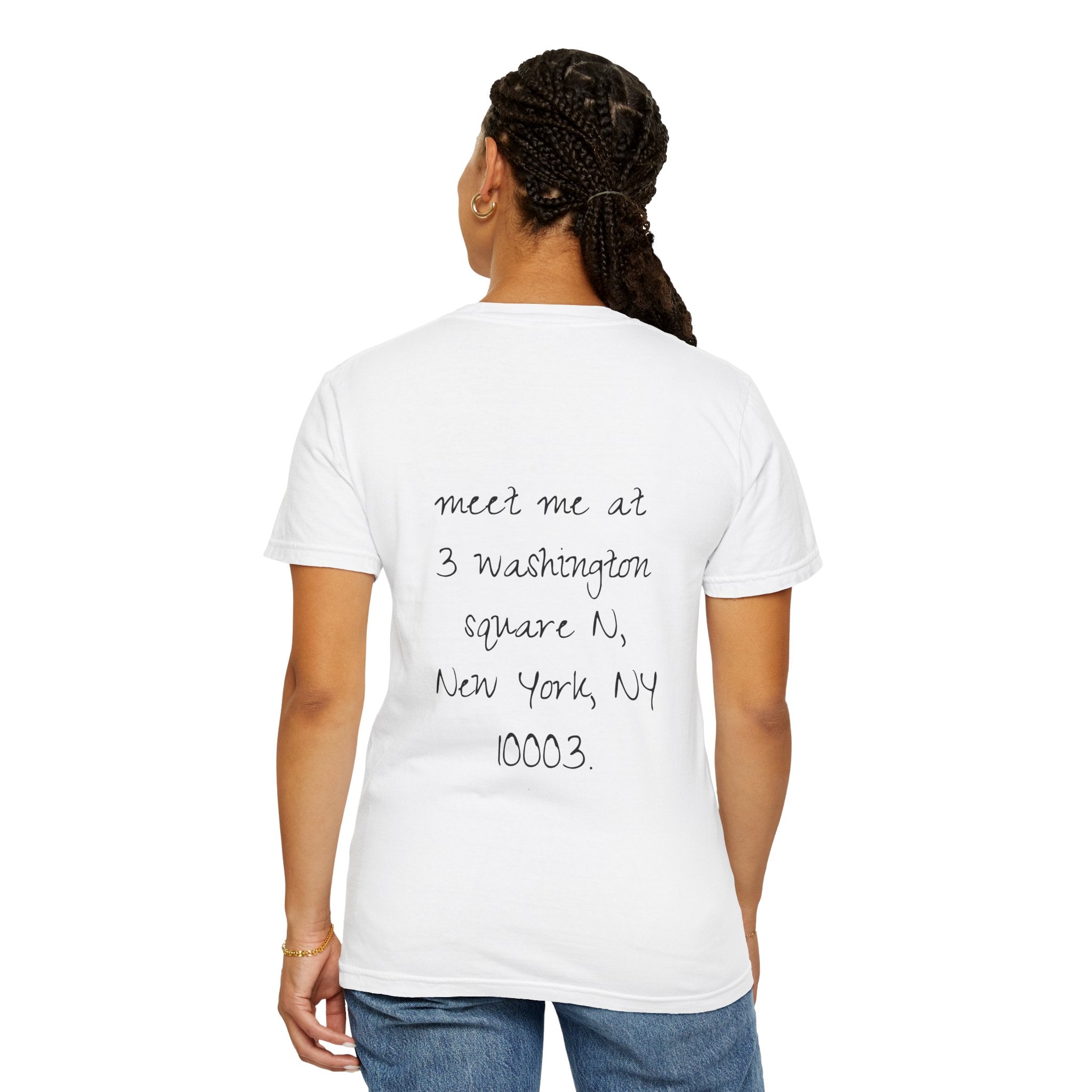 New York Postcard Graphic T-Shirt — "Meet Me in New York"