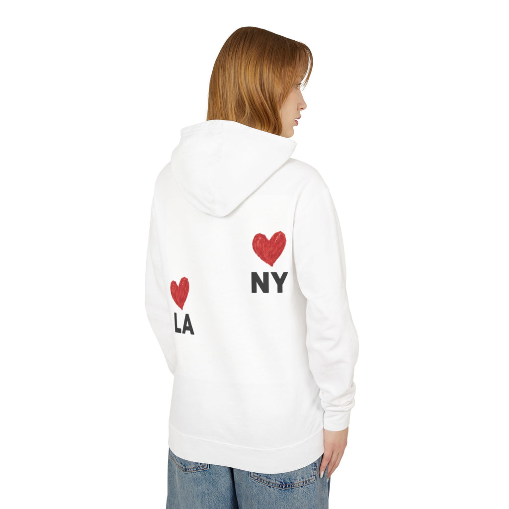LA  NY Hoodie — Heart City Graphic Lightweight Hooded Sweatshirt