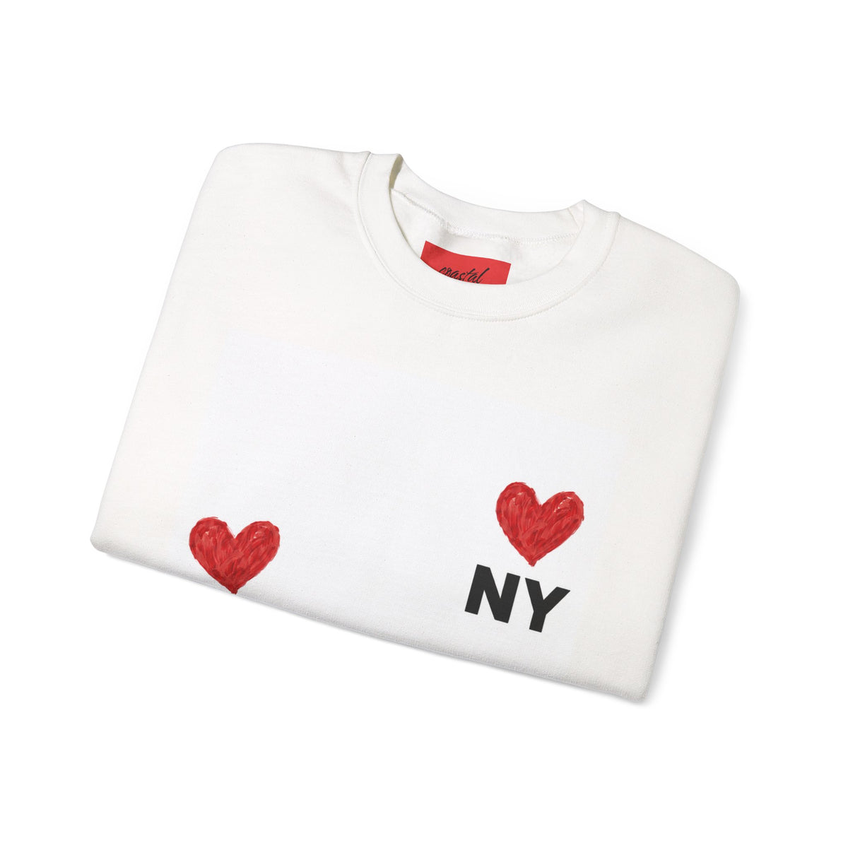 LA  NY Heart Crewneck Sweatshirt — City Love Graphic Crew