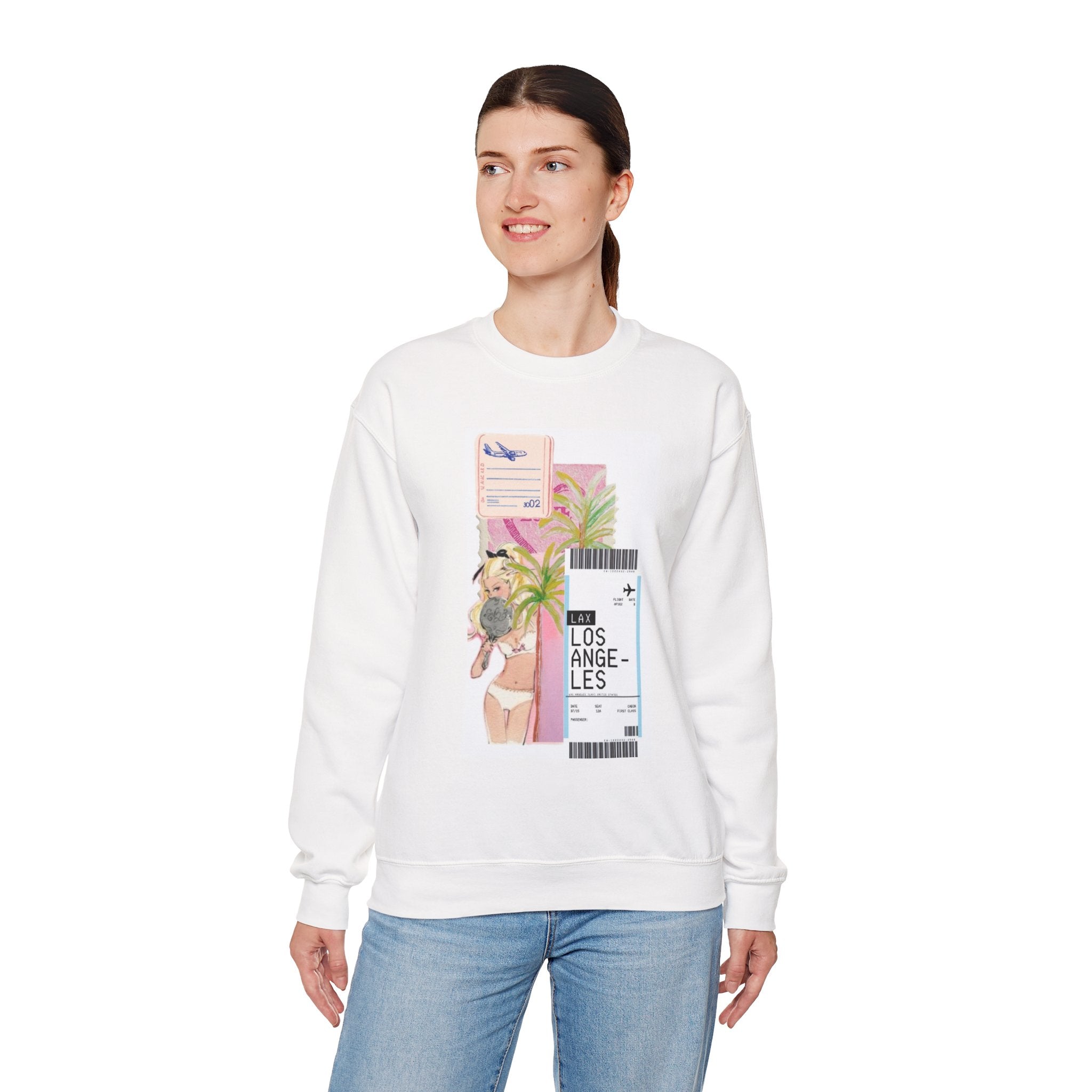 Los Angeles Travel Collage Crewneck Sweatshirt