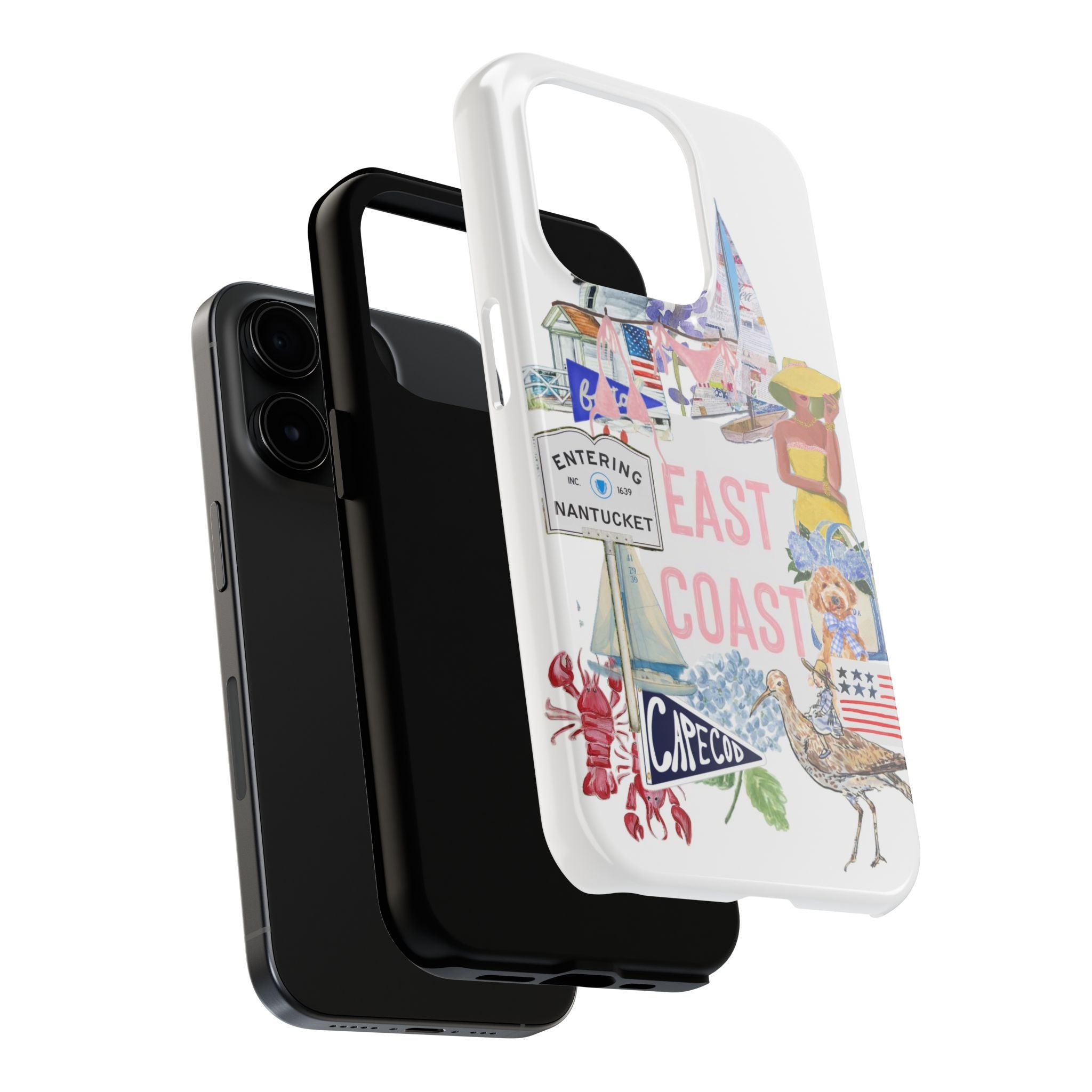 East Coast Collage Tough Phone Case — Cape Cod & Nantucket Beach Vibes