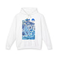 Santorini Waves Hoodie — Greek Island Travel Sweatshirt