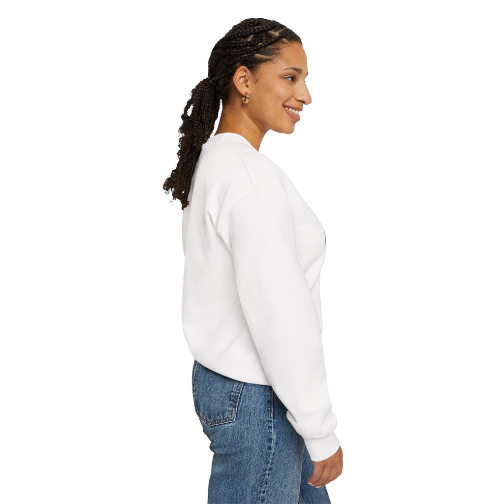 Santorini Blue Art Crewneck Sweatshirt